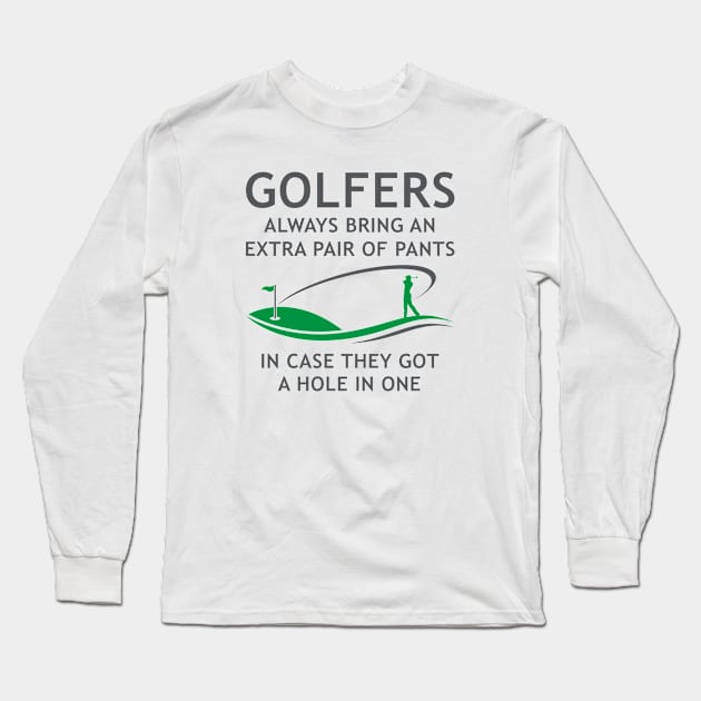 Golfers Extra Pants Long Sleeve T-Shirt by LuckyFoxDesigns